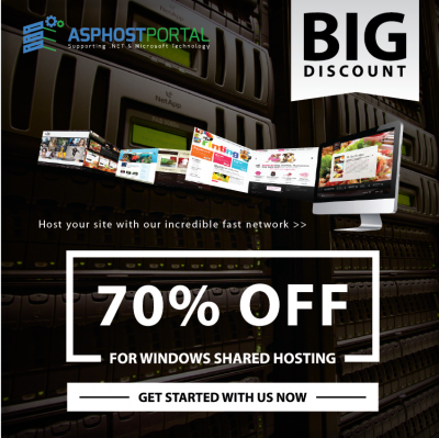 BIG DISCOUNT 70% for Windows Shared Hosting on ASPHostPortal.com